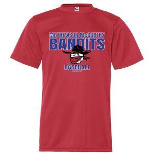 adult t shirt comfort tech (royal) bandits logo style (copy)