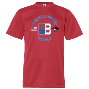 adult dryfit t shirt (red) mmb usa circle style (copy)