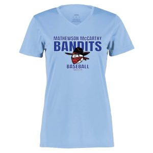 women's t shirt v neck bandits logo style