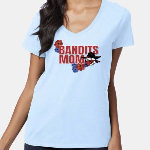 bandit mom shirt v neck bandit mom style - light blue